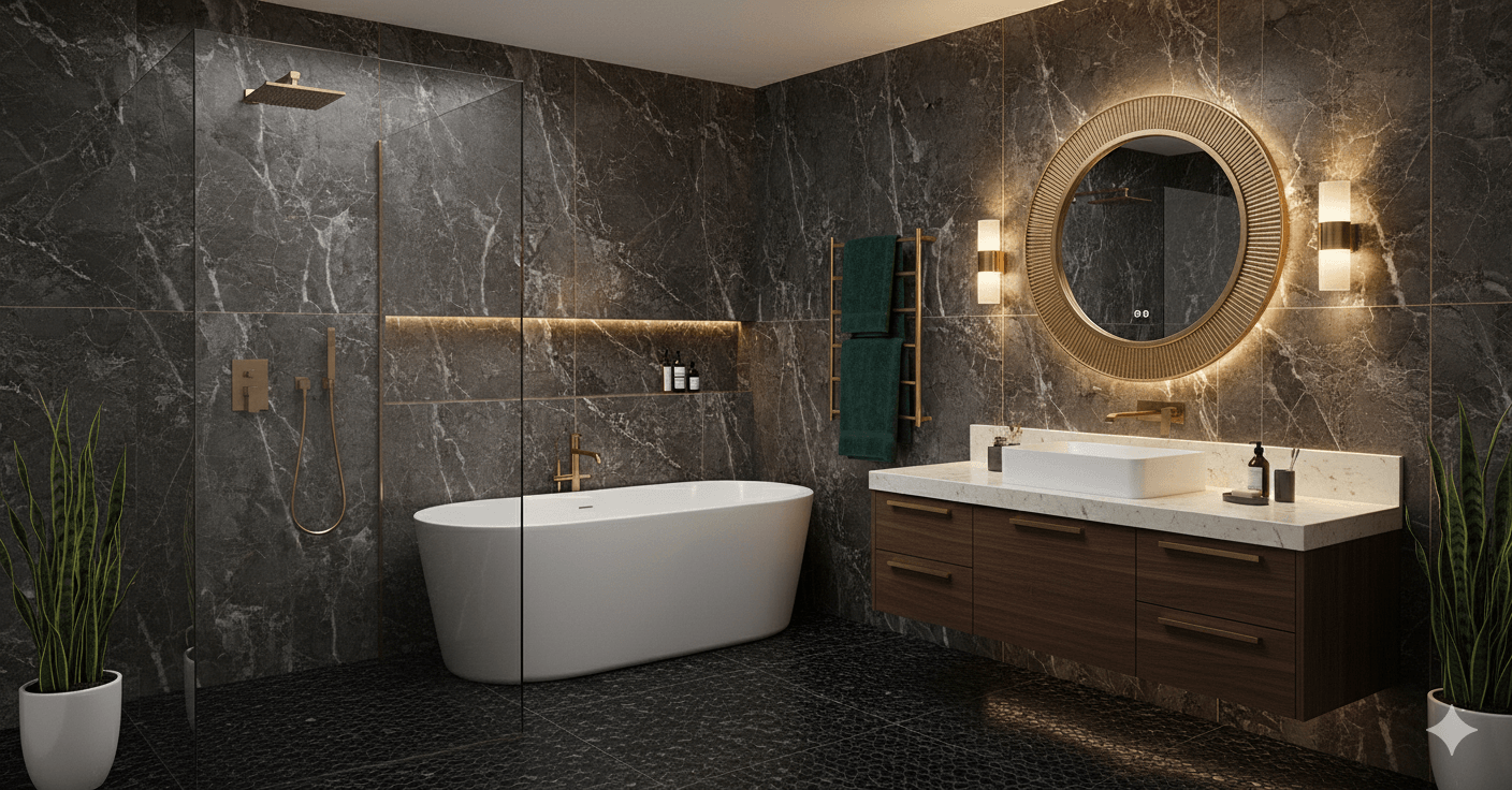 LED mirror with smart lighting